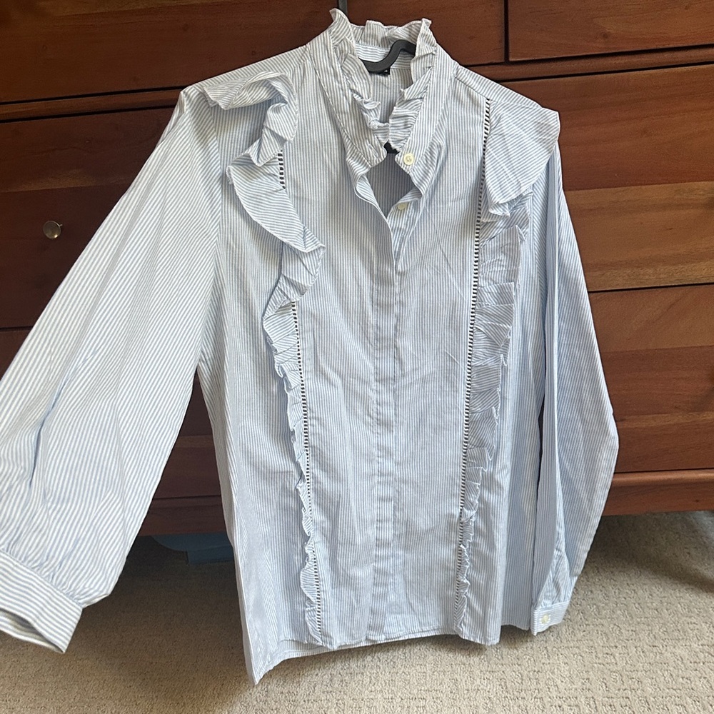 Striped Ruffle Shirt